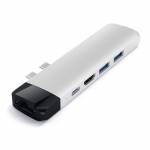 Satechi - Satechi ST-TCPHES base para port�til y replicador de puertos USB 3.2 Gen 1 (3.1 Gen 1) Type-C Plata 