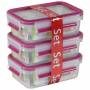 Emsa - Clip de alimentos&cierre 515582 transp./rosa 0.55l conjunto de 3