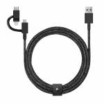 Native Union - Native Union BELT-ULC-CS-BLK-NP cable USB 2 m USB A USB C/Micro USB A/Lightning Negro
