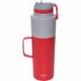 Asobu - Paquete doble con taza roja, 0,9 L + 0,6 L