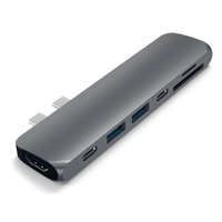 Satechi - Satechi ST-CMBPM base para port�til y replicador de puertos USB 3.2 Gen 1 (3.1 Gen 1) Type-C Gris 