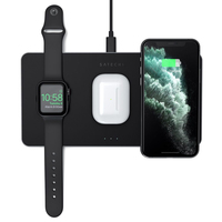Satechi - Satechi ST-X3TWCPM cargador de dispositivo m�vil Auriculares, Smartphone, Reloj inteligente Negro Corriente alterna Cargador inal�mbrico Interior