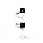 Ergotron - Ergotron LX Series Dual Stacking Arm 40 Abrazadera Blanco