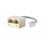 Metz Connect - BTR NETCOM 130608480101-E RJ-45 2 x RJ-45 Color blanco, Gris adaptador de cable
