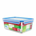 Emsa - EMSA CLIP & CLOSE Caja Rectangular 3,7 L Azul, Transparente 1 pieza(s)
