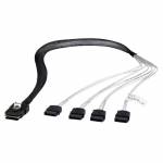 Fantec - Fantec 2166 cable de SATA 0,7 m Mini SAS 4x SATA Negro