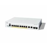 Cisco - CISCO Catalyst 1300 8-Port Switch / PoE+ with 60W power budget / 2 x 1G SFP Uplinks / external power supply (C1300-8P-E-2G)