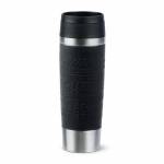 Emsa - Caja de aislamiento TRAVEL MUG Classic, 0, 5 L., negro de alta calidad cuerpo de acero inoxidable aislado, rubor - 1 pieza
