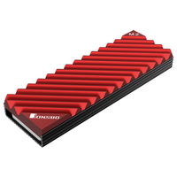 Jonsbo - Jonsbo M.2-3 RED sistema de refrigeraci�n para ordenador Unidad de estado s�lido Disipador t�rmico/Radiador Negro, Rojo 1 pieza(s)
