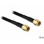 Delock - DeLOCK RP-SMA - RP-SMA, 10m 10m RP-SMA RP-SMA Black coaxial cable