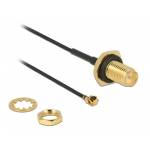 Delock - DeLOCK 89584 RP-SMA MHF Negro, Oro cable coaxial